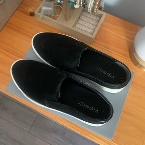 Black Vionic slip on shoes